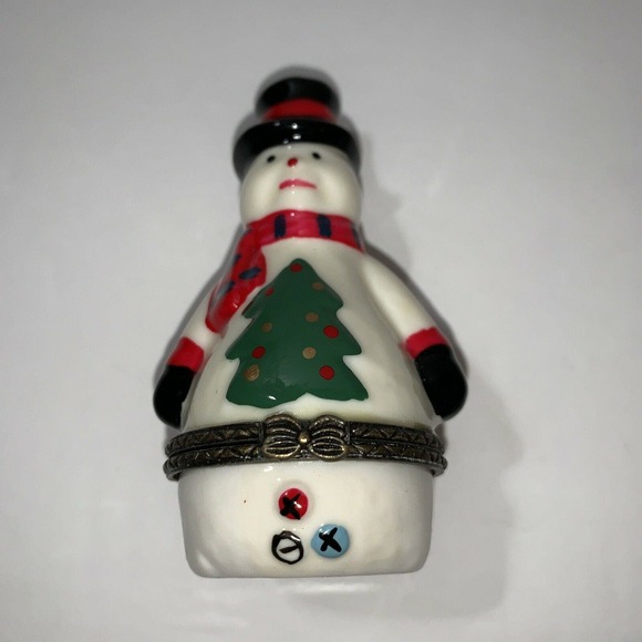 Trinket Boxes Collectible Small - Snowman Christmas Decor Collectble - Picture 4 of 9